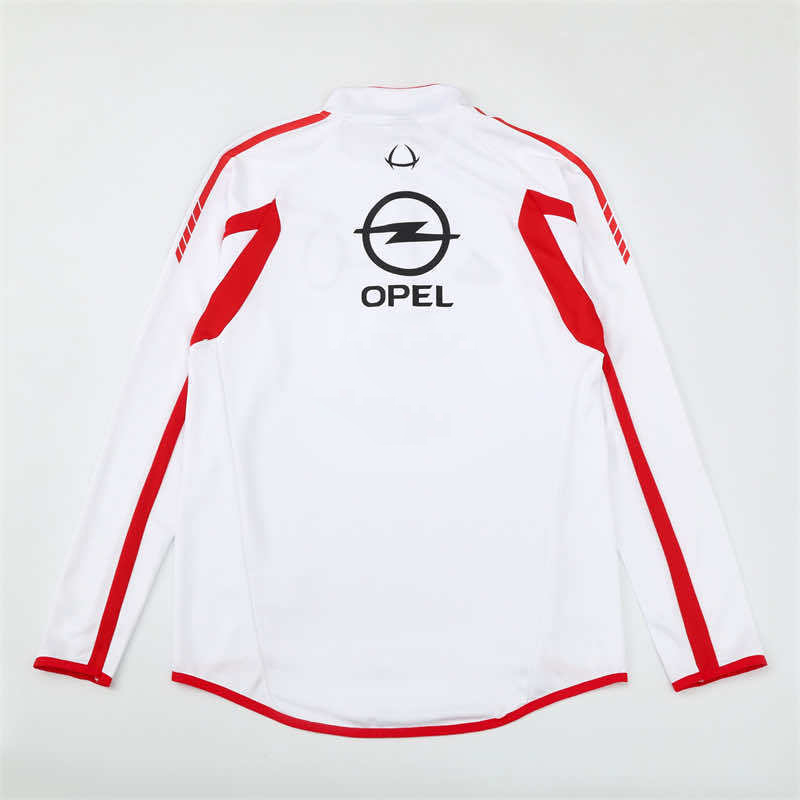 0506 season A.C. Milan white Half pull training suit