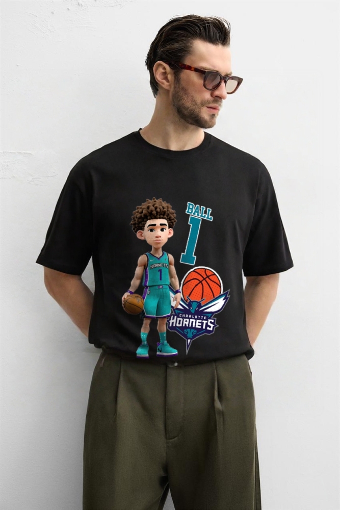LaMelo Ball, Charlotte Hornets Vintage t-shirt   2505B140