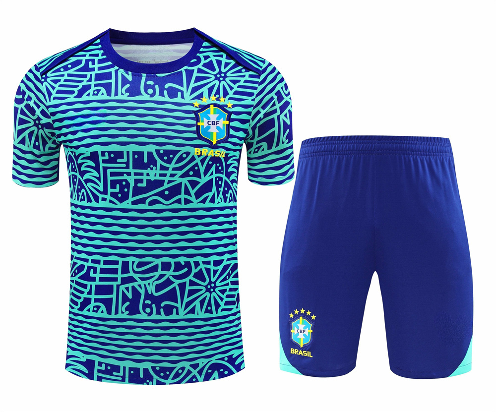 2425 Brazil Training clothes suit Short sleeve Fan version