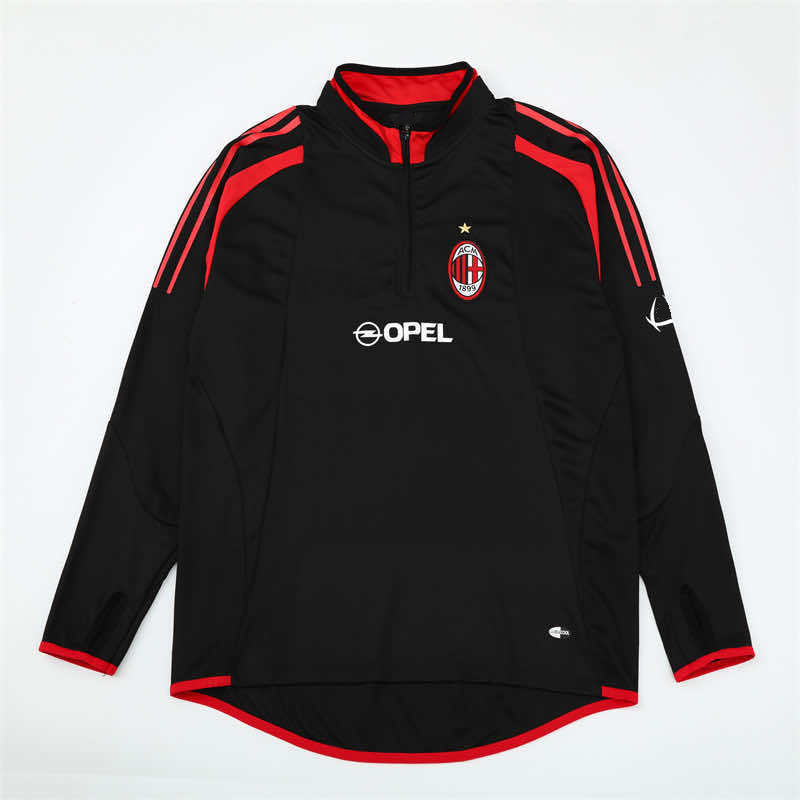0405 season A.C. Milan black Half pull training suit