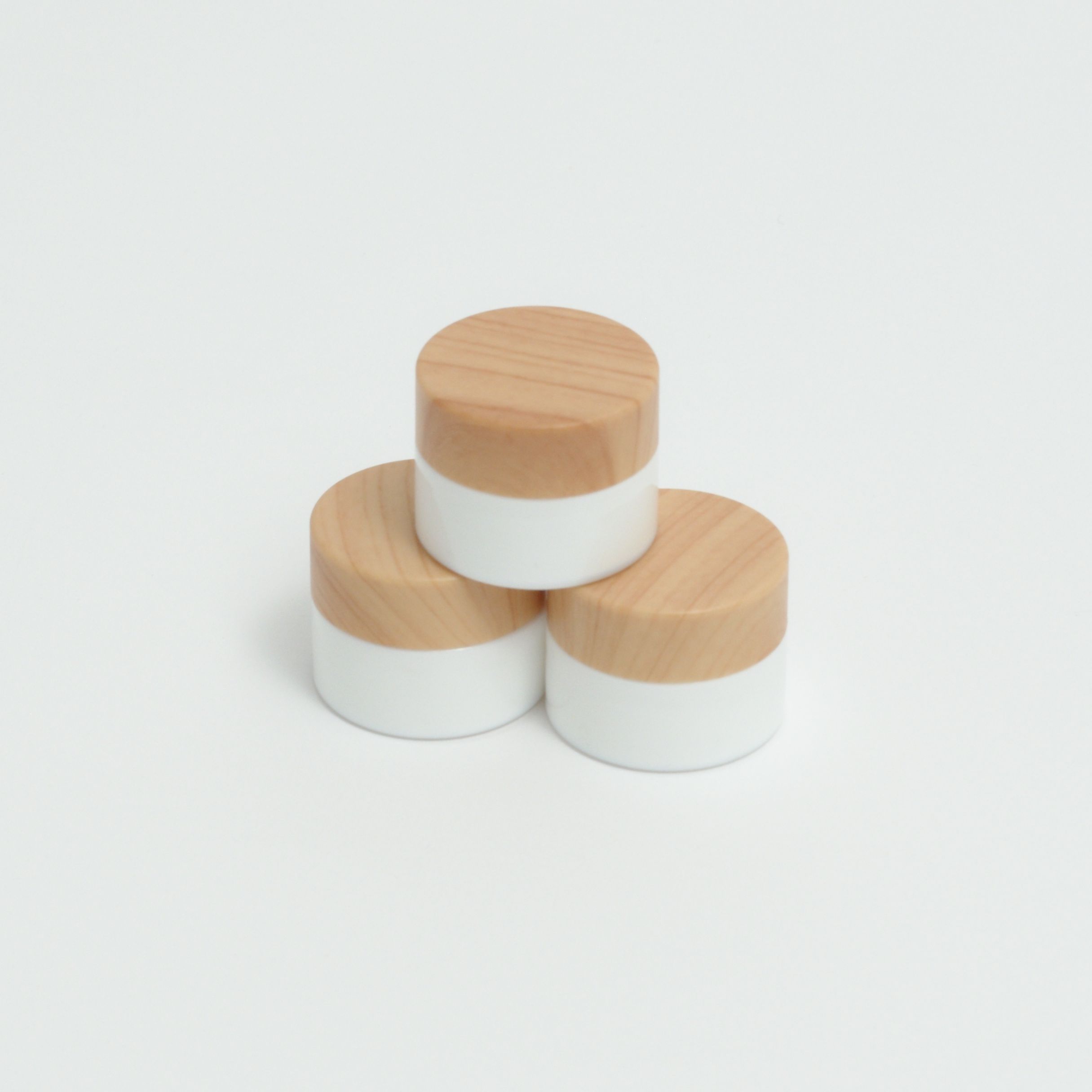 Wood Grain Lid White Opal Glass Concentrates Container,CANNACOAST™,UV Opal Glass Concentrate Jars - White opal glass concentrate jars