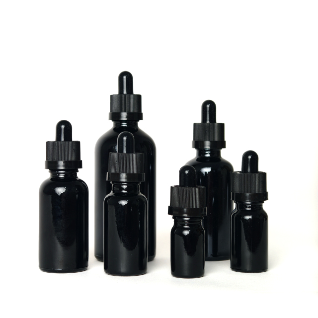 Violet Black Glass Dropper Bottles,CANNACOAST™,Violet Black Glass Dropper Bottle - CR Custom OEM Solutions