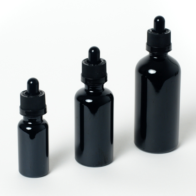 Violet Black Glass Dropper Bottles,CANNACOAST™,Violet Black Glass Dropper Bottle - CR Custom OEM Solutions