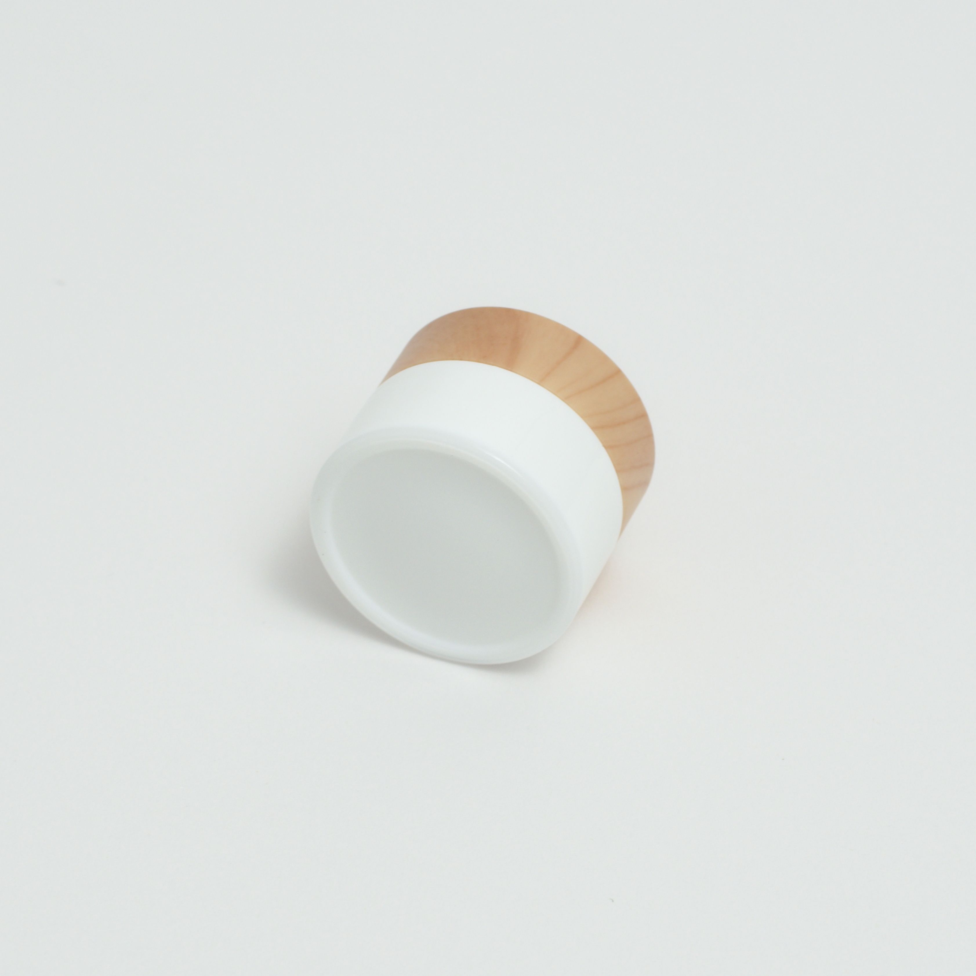 Wood Grain Lid White Opal Glass Concentrates Container,CANNACOAST™,UV Opal Glass Concentrate Jars - White opal glass concentrate jars