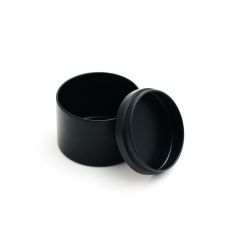 Matte Black CR Flat Tin Jars,CANNACOAST™,Matte Black CR Flat Tin Jars