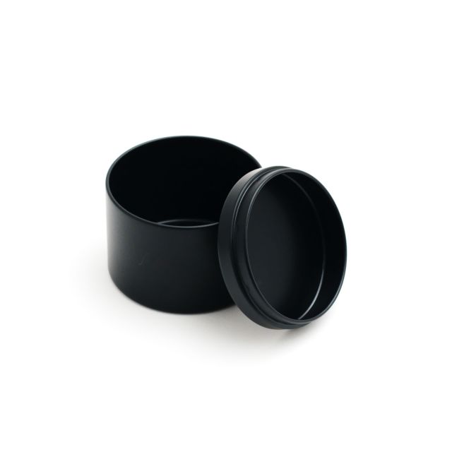 Matte Black CR Flat Tin Jars,CANNACOAST™,Matte Black CR Flat Tin Jars