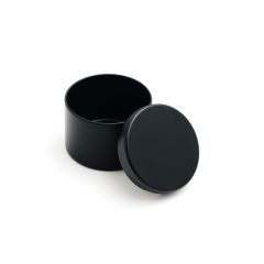 Matte Black CR Flat Tin Jars,CANNACOAST™,Matte Black CR Flat Tin Jars