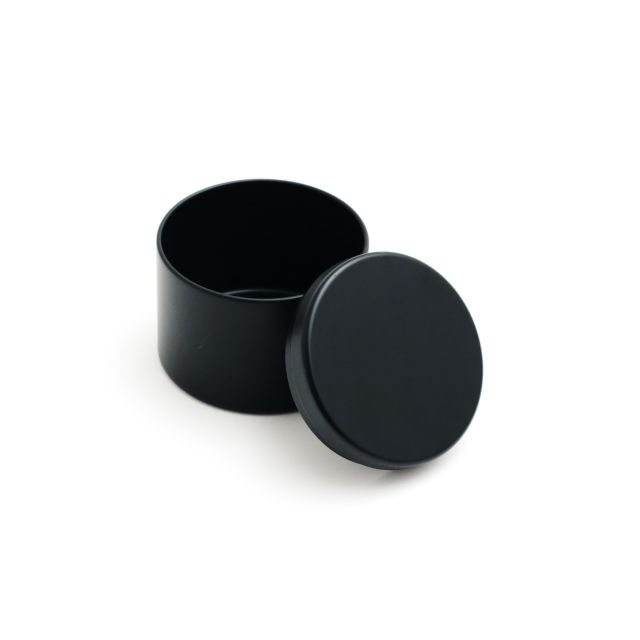 Matte Black CR Flat Tin Jars,CANNACOAST™,Matte Black CR Flat Tin Jars