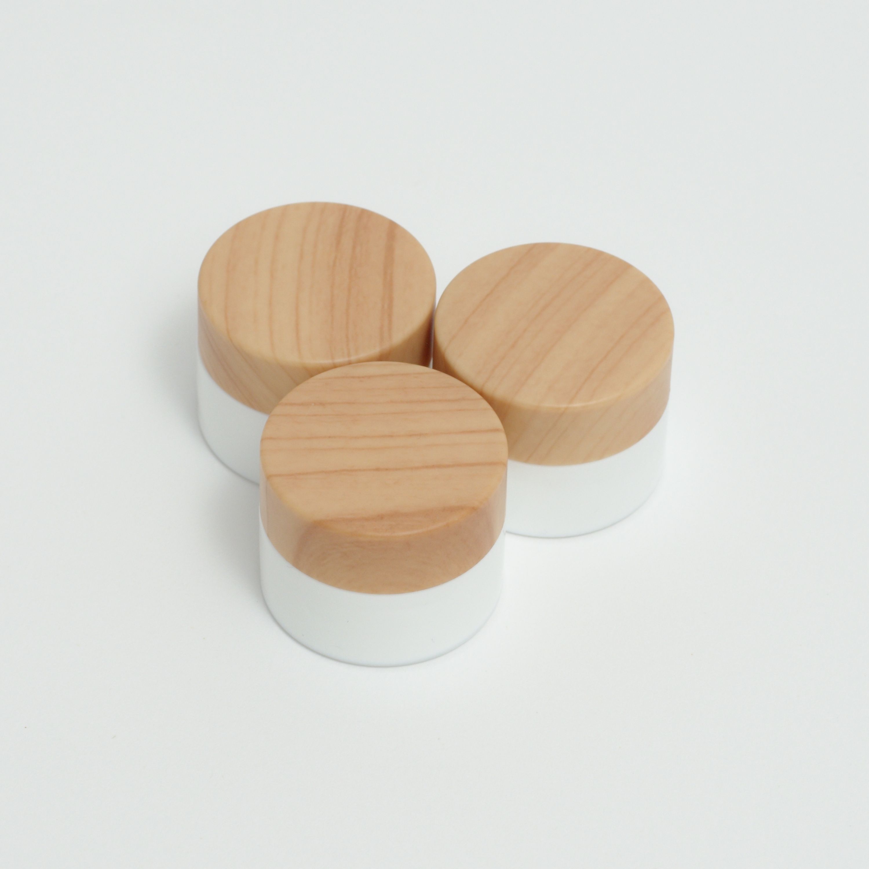 Wood Grain Lid White Opal Glass Concentrates Container,CANNACOAST™,UV Opal Glass Concentrate Jars - White opal glass concentrate jars
