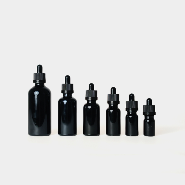 Violet Black Glass Dropper Bottles,CANNACOAST™,Violet Black Glass Dropper Bottle - CR Custom OEM Solutions