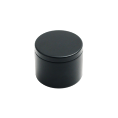 Matte Black CR Flat Tin Jars,CANNACOAST™,Matte Black CR Flat Tin Jars