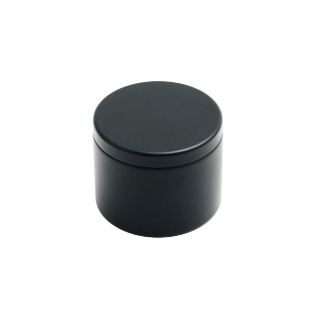 Matte Black CR Flat Tin Jars,CANNACOAST™,Matte Black CR Flat Tin Jars