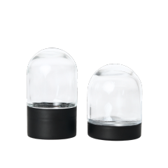 Clear Glass Bulb Flower Jars,CANNACOAST™,Premium Clear Bulb Glass Jars with Child-Resistant Lids