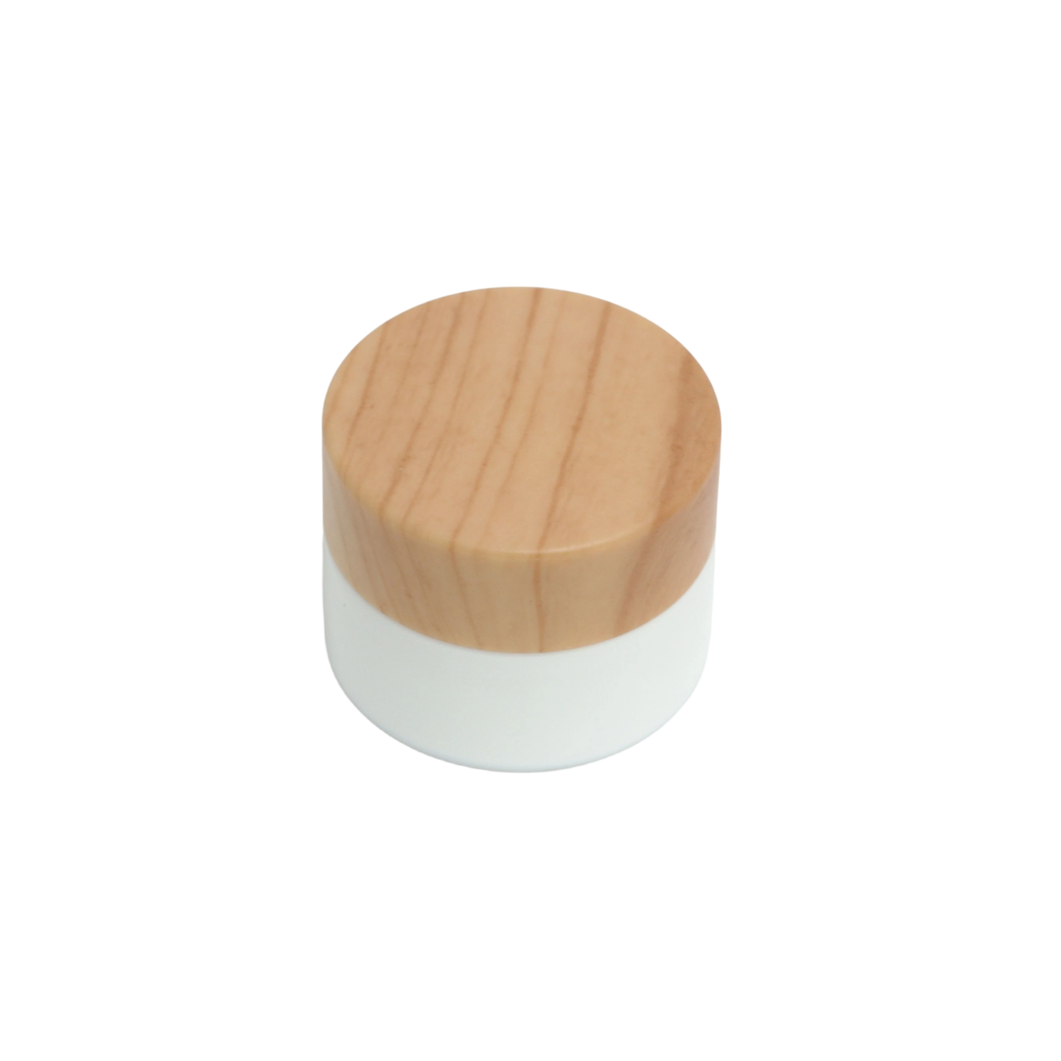 Wood Grain Lid White Opal Glass Concentrates Container,CANNACOAST™,UV Opal Glass Concentrate Jars - White opal glass concentrate jars