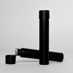 Child-Resistant Black Glass Tubes,CANNACOAST™,Custom Black Coated Glass Jars | CR Flower Packaging | CANNACOAST™
