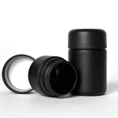 Child-Resistant Black Glass Jar,CANNACOAST™,CR Black Coat Glass Jars | UV-Proof Flower Packaging | CANNACOAST™