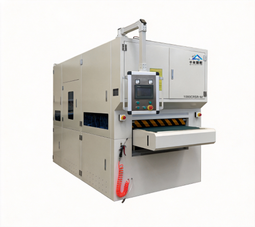 Representative Qintellim CRS Series heavy slag removal, deburring and edge rounding machine configuration