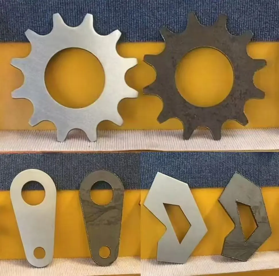 Heavy machinery metal plate for slag removal and deburring