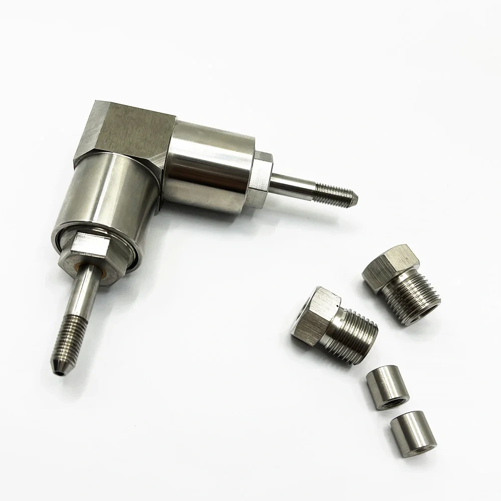 Waterjet Cutter Head 60K 1/4" 90 Degree Dual Axis Swivels Dual-axis 90° HP Swivel Assembly 1/4 in. CNC Waterjet 1-13123 B-5725-1