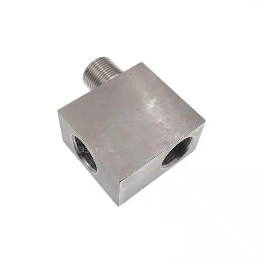 High Quality Water Jet Cutting Head Machine Tee To Salf Valve Or Accumulator For Dardi Waterjet Spare Parts High Pressure Tees