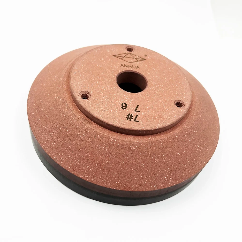 Glass Grinding Wheel Beveling Machine Red Bottom Resin Wheel Bowl Type Sharpening Saws Resin Grinding Wheel 150*12/22*15*12