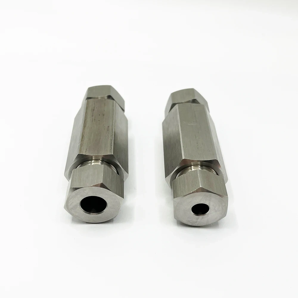 Jet Cutting 1/4 to 3/8 HP Stainless Steel Reducer Coupling Assembly Waterjet 1/4''-3/8'' High Pressure Straight Coupling