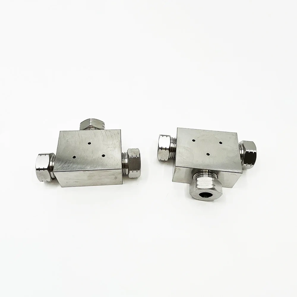 20455812 Waterjet Part Intensifier Waterjet Cutting PRO I II III Tees 3/8" 90k UHP Stainless Steel 3/8 Tee Assembly 100K/6900bar