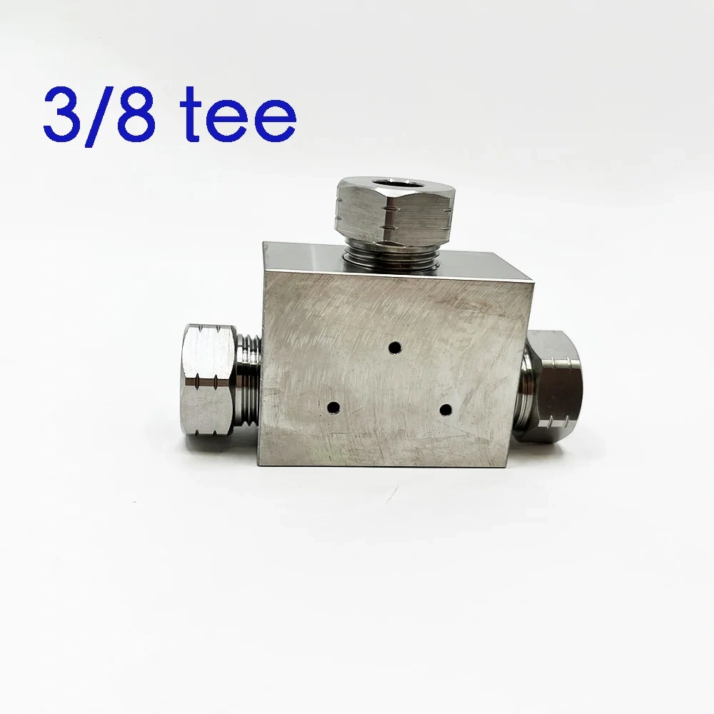 20455812 Waterjet Part Intensifier Waterjet Cutting PRO I II III Tees 3/8" 90k UHP Stainless Steel 3/8 Tee Assembly 100K/6900bar