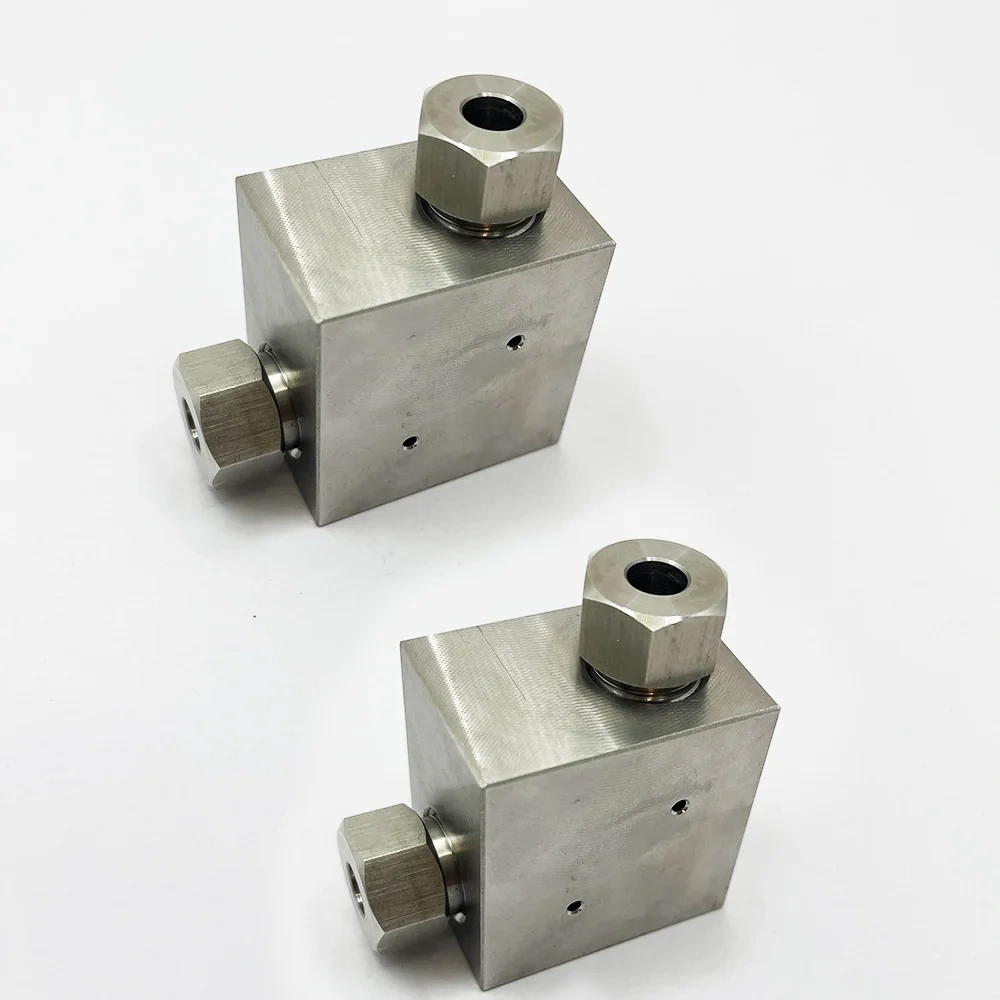 Water Jet Cutting Head 3/8'' 1/4'' M16 HP Stainless Steel Elbow For Waterjet Cutting Parts Tubing Fitting 3/8 1/4 M16 Elbow Assy