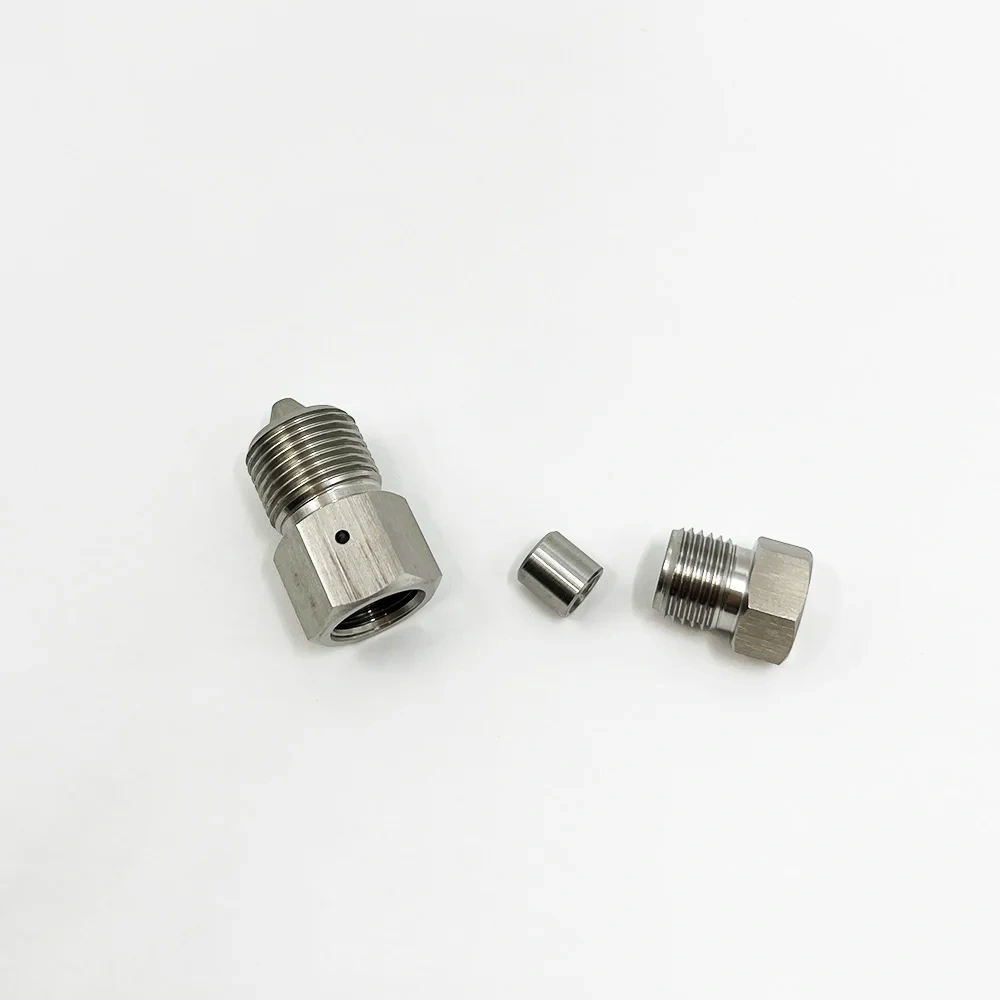 Water Jet Cutting Head On/Off Valve Adapter Assembly For CNC Waterjet Cutter High Pressure Adapter 3 / 8"M X 1/ 4"F A-0792-1