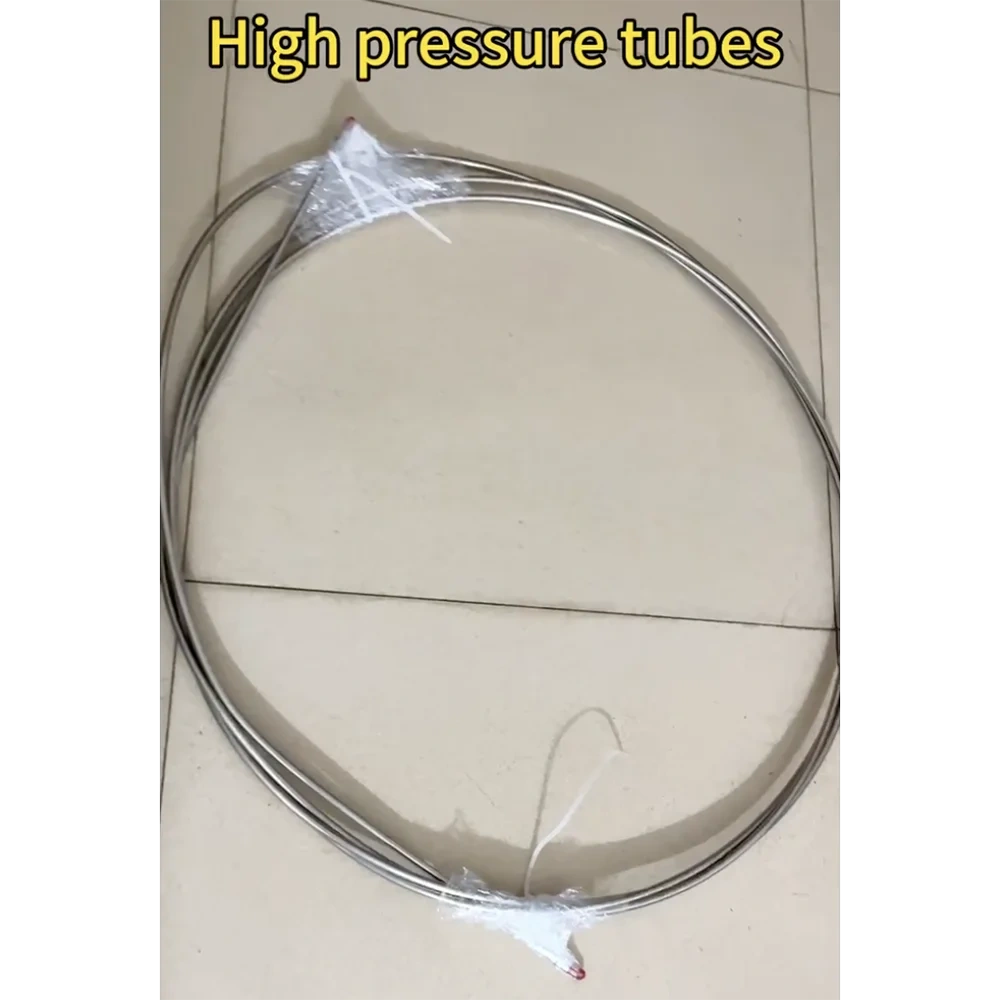 7Metres 1/4''OD HP Tube 6.35mm Waterjet Parts 1/4 High Pressure Pipe Autofrettaged Tubing Cutting Head HP Tubes 50000-1 WP14AFTB