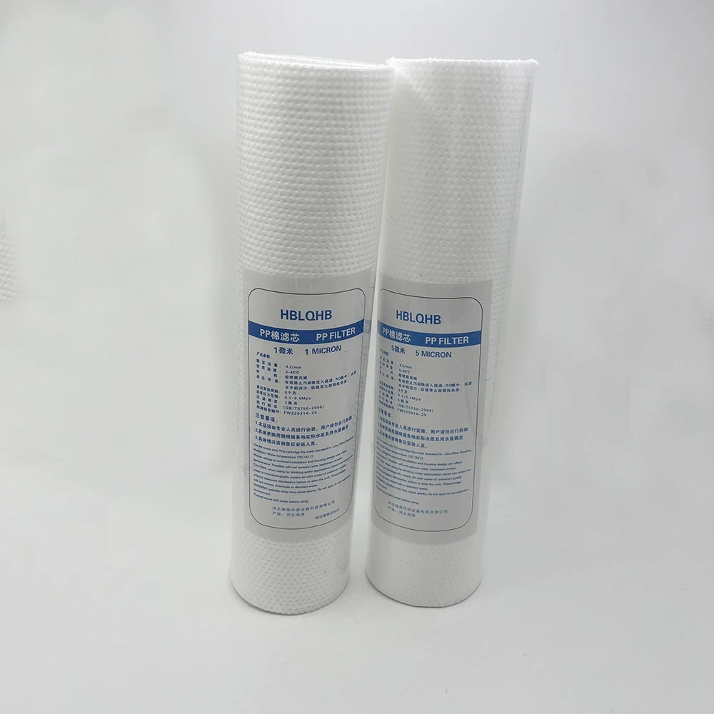 PP Cotton Filter Water Pre-filter 10 Inch 1 Micron Sediment Water Filter Cartridge System Reverse Osmosis Replacements 5Micron