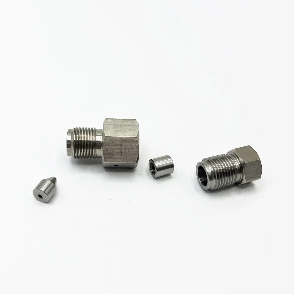 1/4-1/4 For China Waterjet Cutter Head Machine High Pressure Adapter Water Jet Cutting On/Off Valve Adapter Assembly 1/4''x1/4''