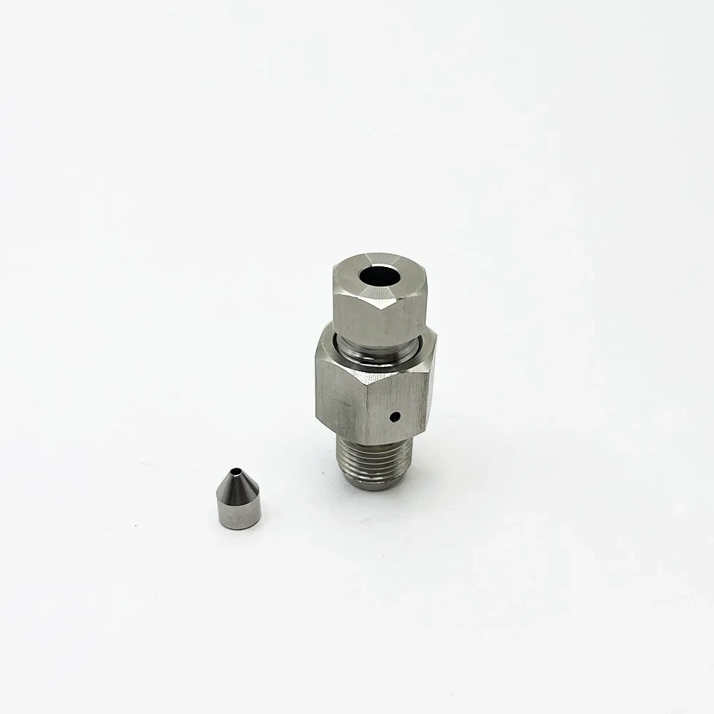 1/4-1/4 For China Waterjet Cutter Head Machine High Pressure Adapter Water Jet Cutting On/Off Valve Adapter Assembly 1/4''x1/4''