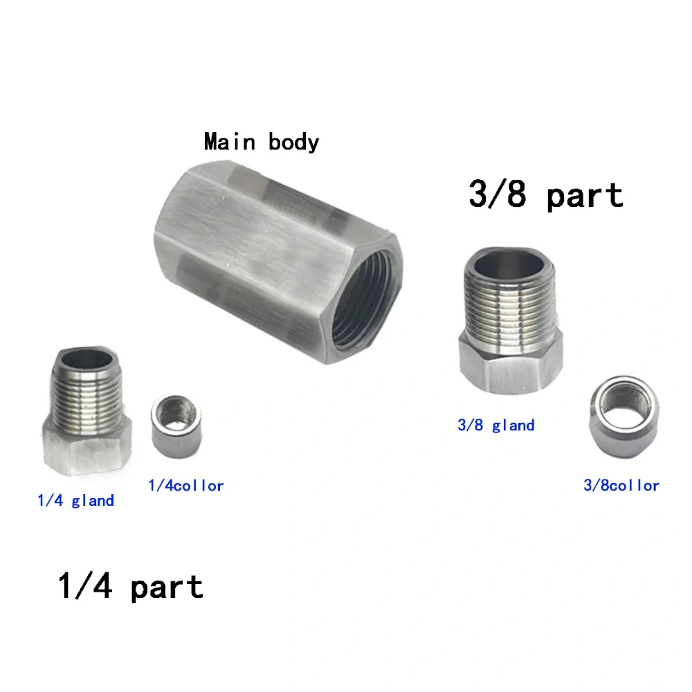 Waterjet Cutter Head 1/4 To 3/8 Adapter Reducer Coupling Assy CNC Water Jet 1/4''-3/8'' HP Straight Coupling 400008-9 400008-6