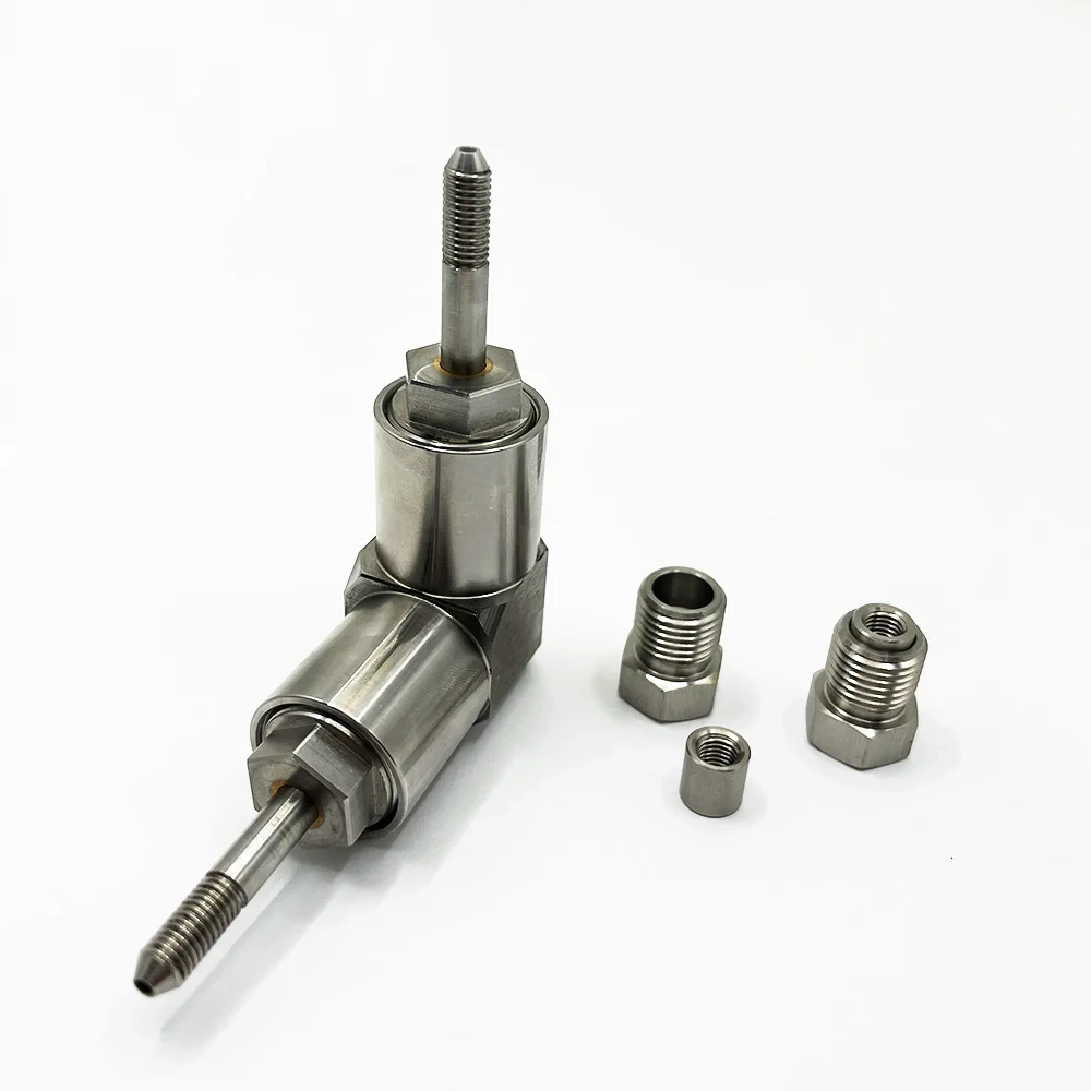 B-5725-1 MINI DWJ Water Jet Cutting Head 60K 1/4" Dual 90 Degree High Pressure Swivel Assy Dual-axis 90° Swivel Assembly 1/4 in.