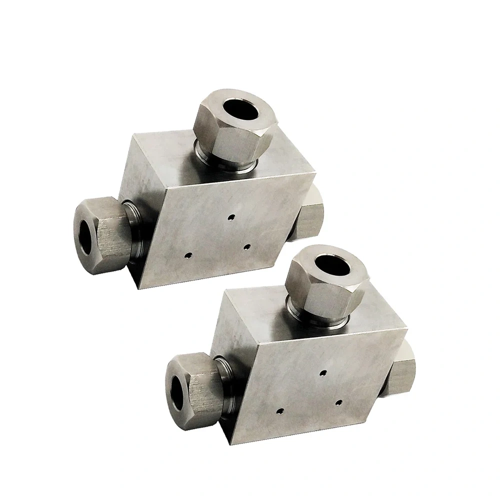 RC13002 110-20023 CNC Waterjet Fitting Parts 1/4 3/8 HP Tee Assy 1/4'' High Pressure Tee 60K Tees 3/8'' Three-Way