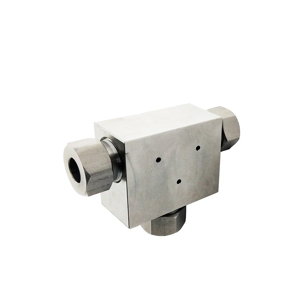 RC13002 110-20023 CNC Waterjet Fitting Parts 1/4 3/8 HP Tee Assy 1/4'' High Pressure Tee 60K Tees 3/8'' Three-Way