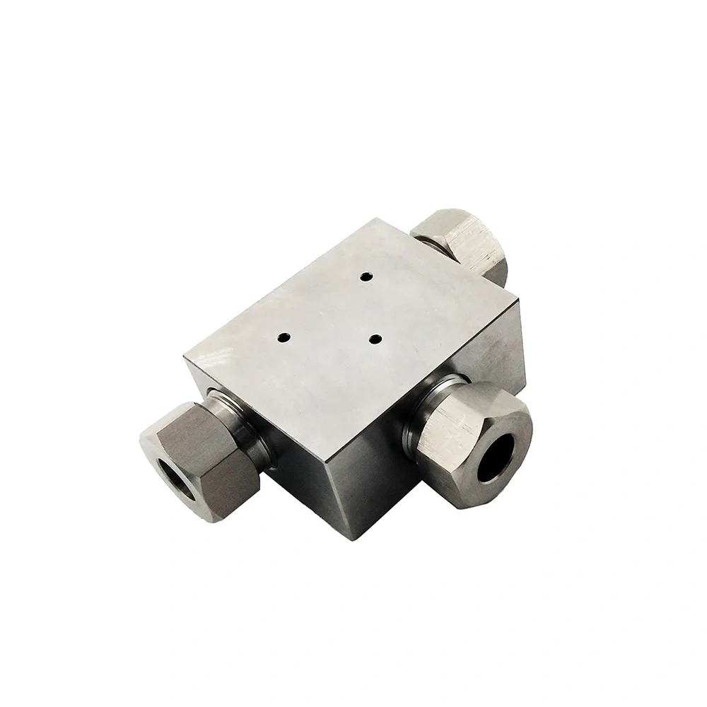 RC13002 110-20023 CNC Waterjet Fitting Parts 1/4 3/8 HP Tee Assy 1/4'' High Pressure Tee 60K Tees 3/8'' Three-Way