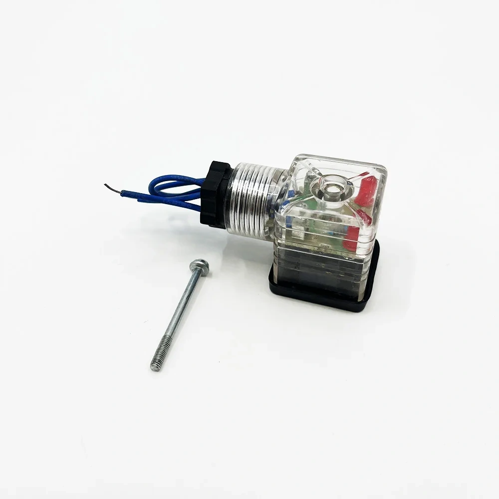 Waterjet Cutting 2sets DC24 Dust-Proof Indicator Light Connector Junction Box Hydraulic Solenoid Valve Plug Reversing Valve Coil