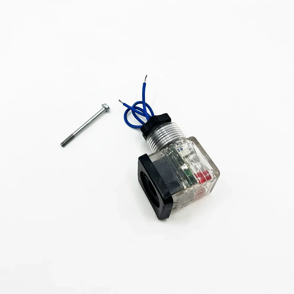 Waterjet Cutting 2sets DC24 Dust-Proof Indicator Light Connector Junction Box Hydraulic Solenoid Valve Plug Reversing Valve Coil