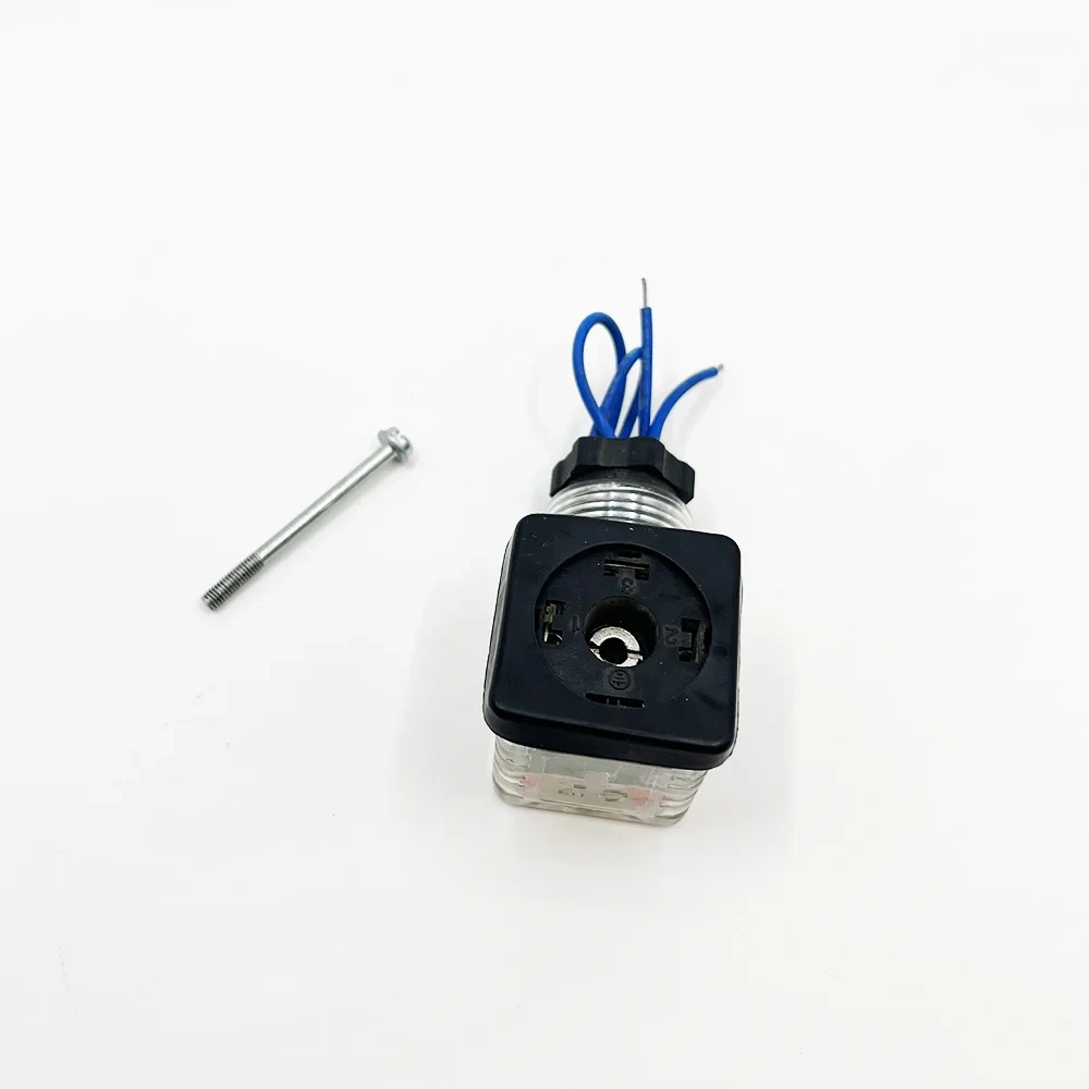 Waterjet Cutting 2sets DC24 Dust-Proof Indicator Light Connector Junction Box Hydraulic Solenoid Valve Plug Reversing Valve Coil