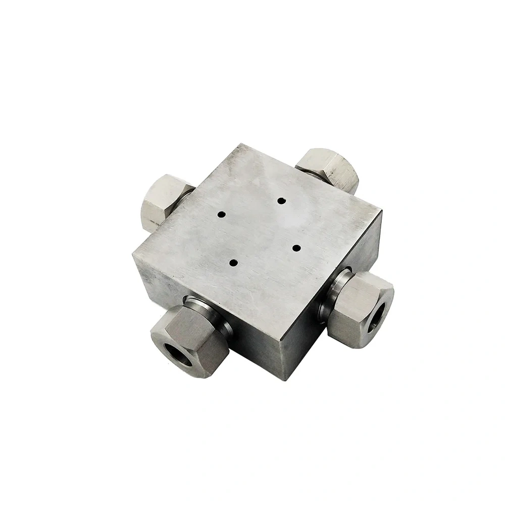 A-0777-1 10097228 Waterjet Cutting Head Parts 1/4'' 3/8 HP Cross Assembly 3/8‘’ Cross 1/4 In 60K High Pressure Tubing Fitting