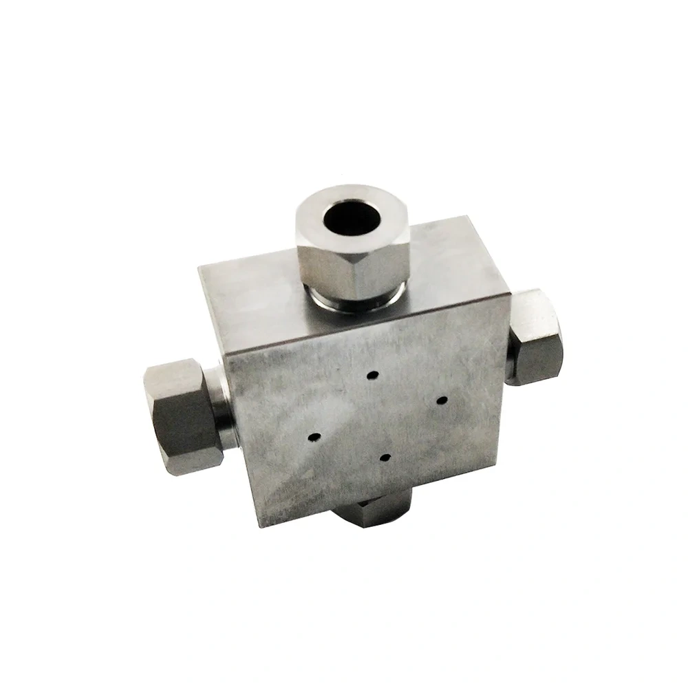 A-0777-1 10097228 Waterjet Cutting Head Parts 1/4'' 3/8 HP Cross Assembly 3/8‘’ Cross 1/4 In 60K High Pressure Tubing Fitting