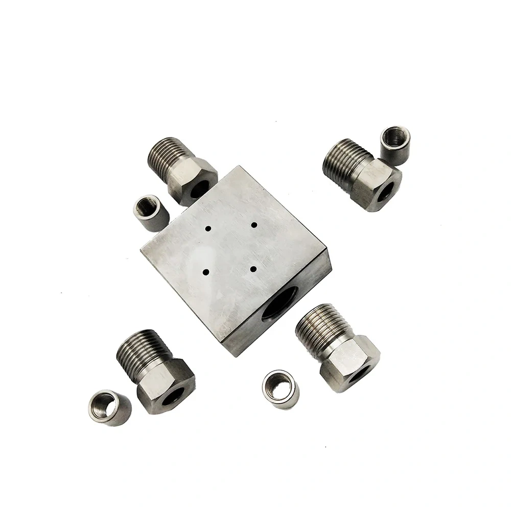 A-0777-1 10097228 Waterjet Cutting Head Parts 1/4'' 3/8 HP Cross Assembly 3/8‘’ Cross 1/4 In 60K High Pressure Tubing Fitting