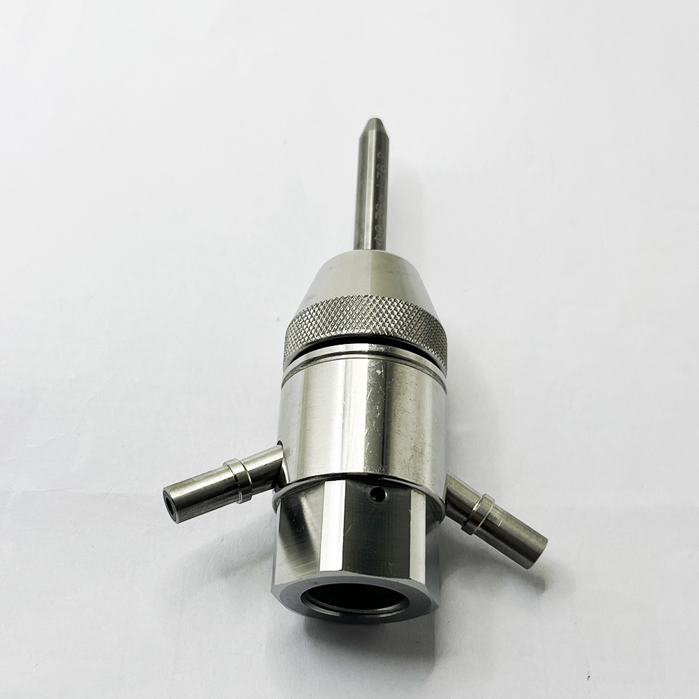 For H2O Jet Waterjet Head Abrasive Nozzle IDE -III Dual Port Diamond Cutting Heads Assembly 301329-2-14 WEIDED10 301329-2-10