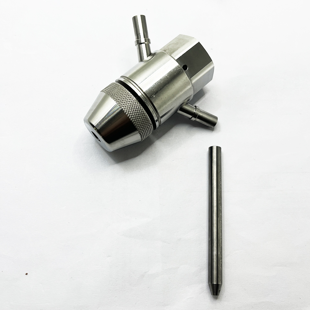 For H2O Jet Waterjet Head Abrasive Nozzle IDE -III Dual Port Diamond Cutting Heads Assembly 301329-2-14 WEIDED10 301329-2-10
