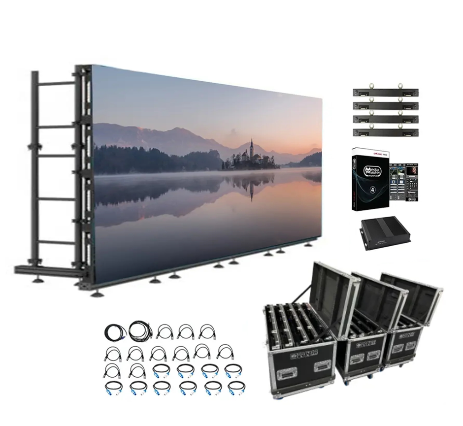 500mm x 500mm outdoor p2.976 rental led display cabinet