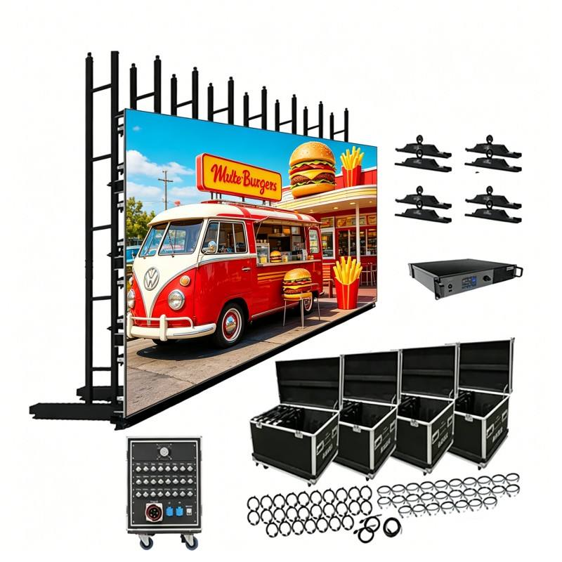 500mm x 1000mm outdoor p4.81 rental led display cabinet