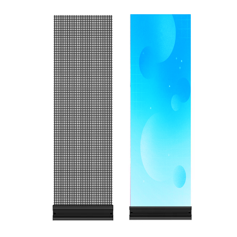 P3.91  Indoor LED flexible film screen, crystal invisible glass window, holographic LED display screen, adhesive LED transparent screen